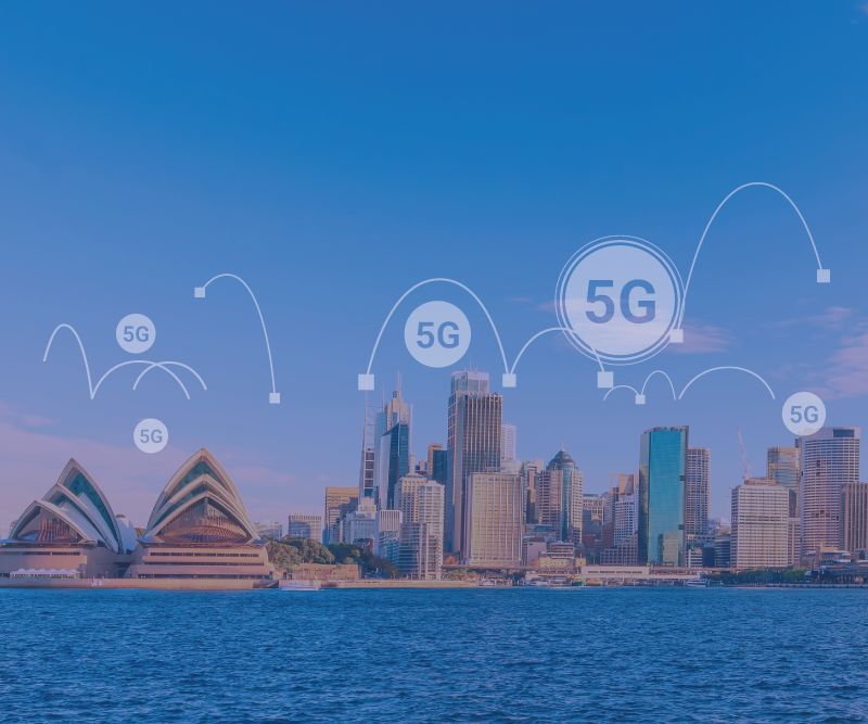 5G technology infrastructure in urban Australia